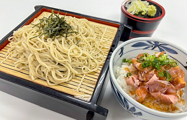 蕎麦とミニローストポーク丼